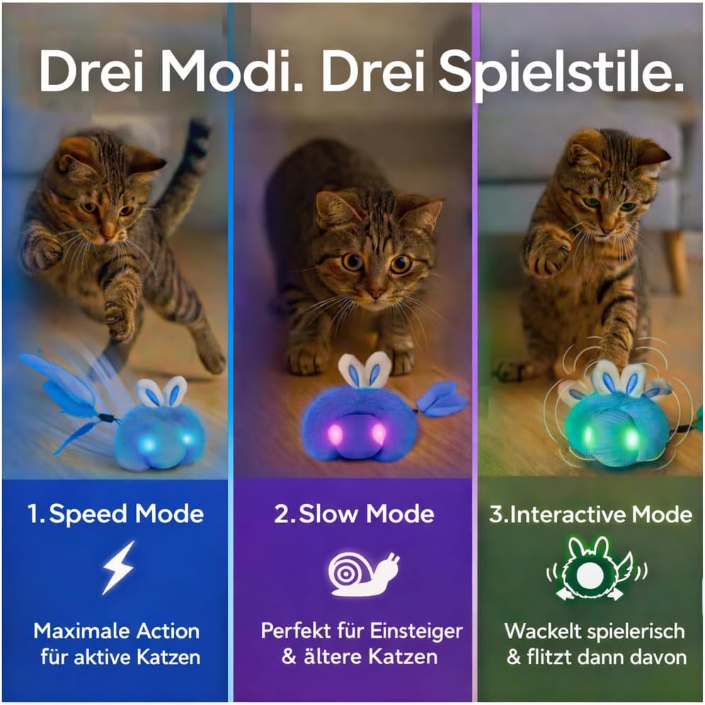 Elektrischer Katzenspielball Interaktives Spielzeug automatischer Turbo
