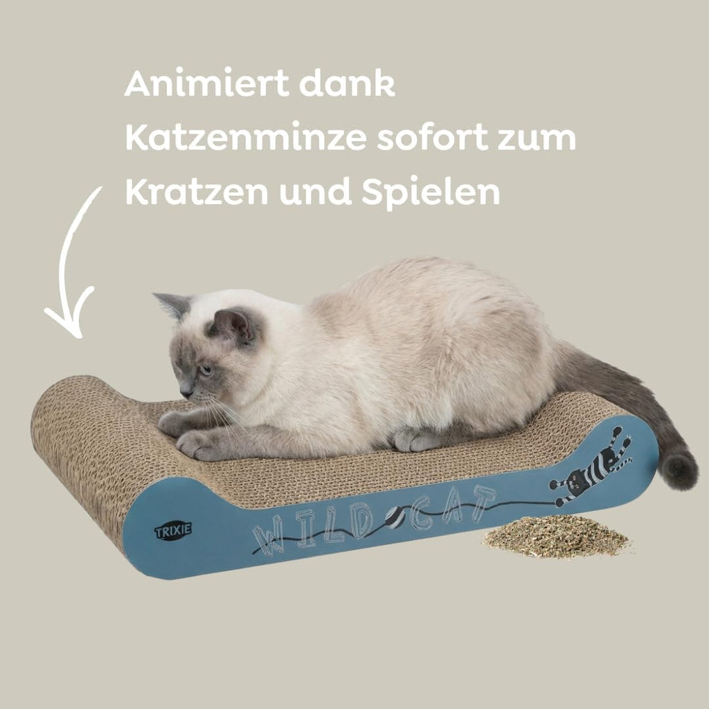 TRIXIE Kratzpappe Wild Cat 41x24x7 cm mit Katzenminze Kratzbrett