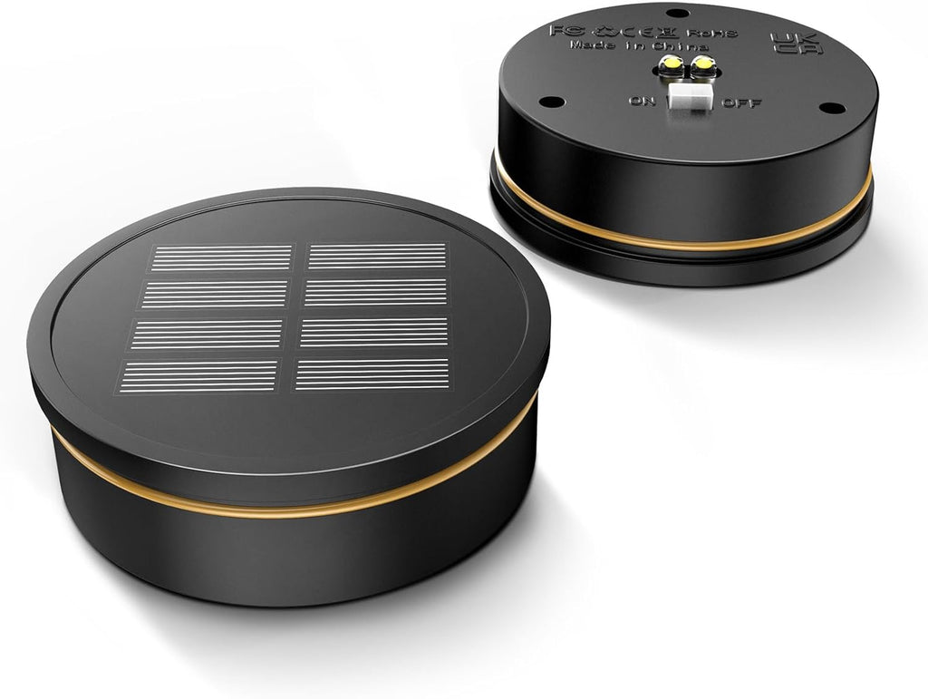 GEARLITE Solarbatterie 800 mAh mit Solarpanel fuer Solarlampe 8 cm, 4er Set