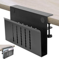 Laptophalter zum Einhaengen unter Tisch Stahl schwarz Schreibtisch Organizer