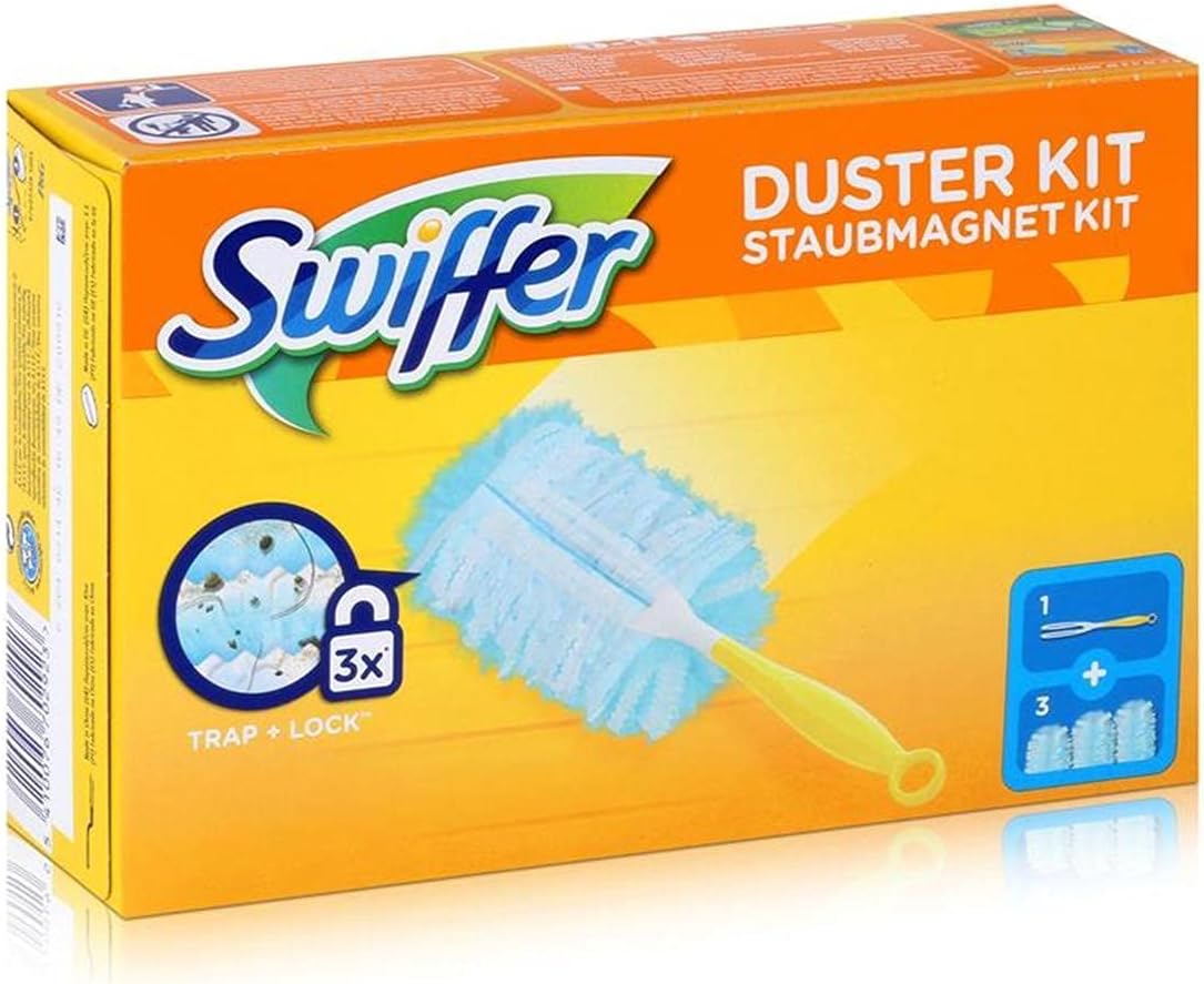 Swiffer Staubmagnet Starter Set Griff mit 13 Staubtuechern