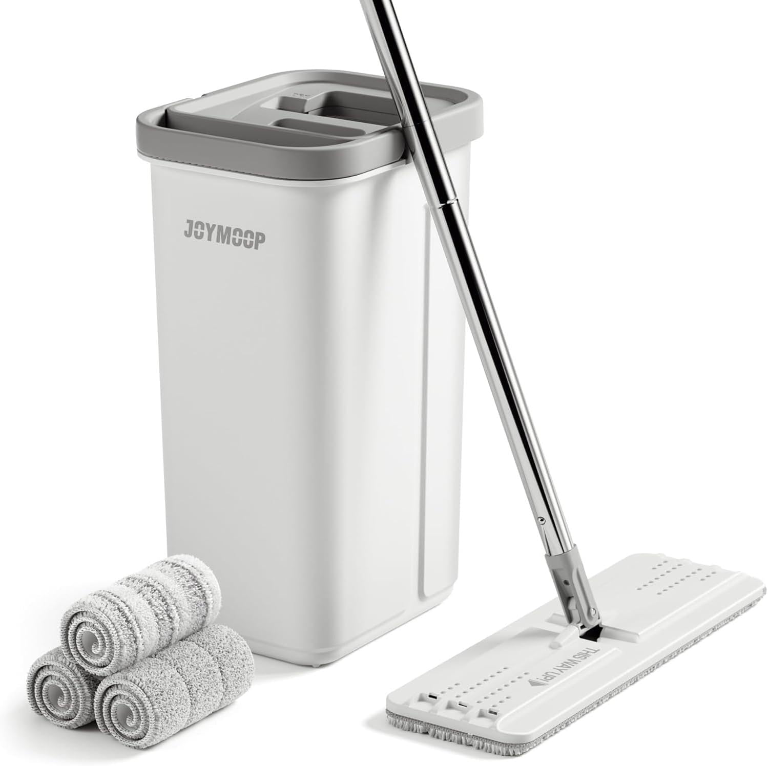 JOYMOOP Wischmopp Set mit Eimer Mikrofaser Bodenwischer