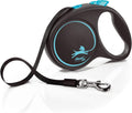 flexi Black Design L Rollleine 5m fuer Hunde bis schwarz/blau 5m
