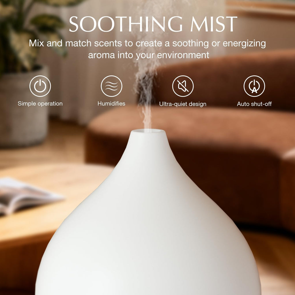 SALKING Ultraschall Aroma Diffuser LED RGB Weiss Holzoptik