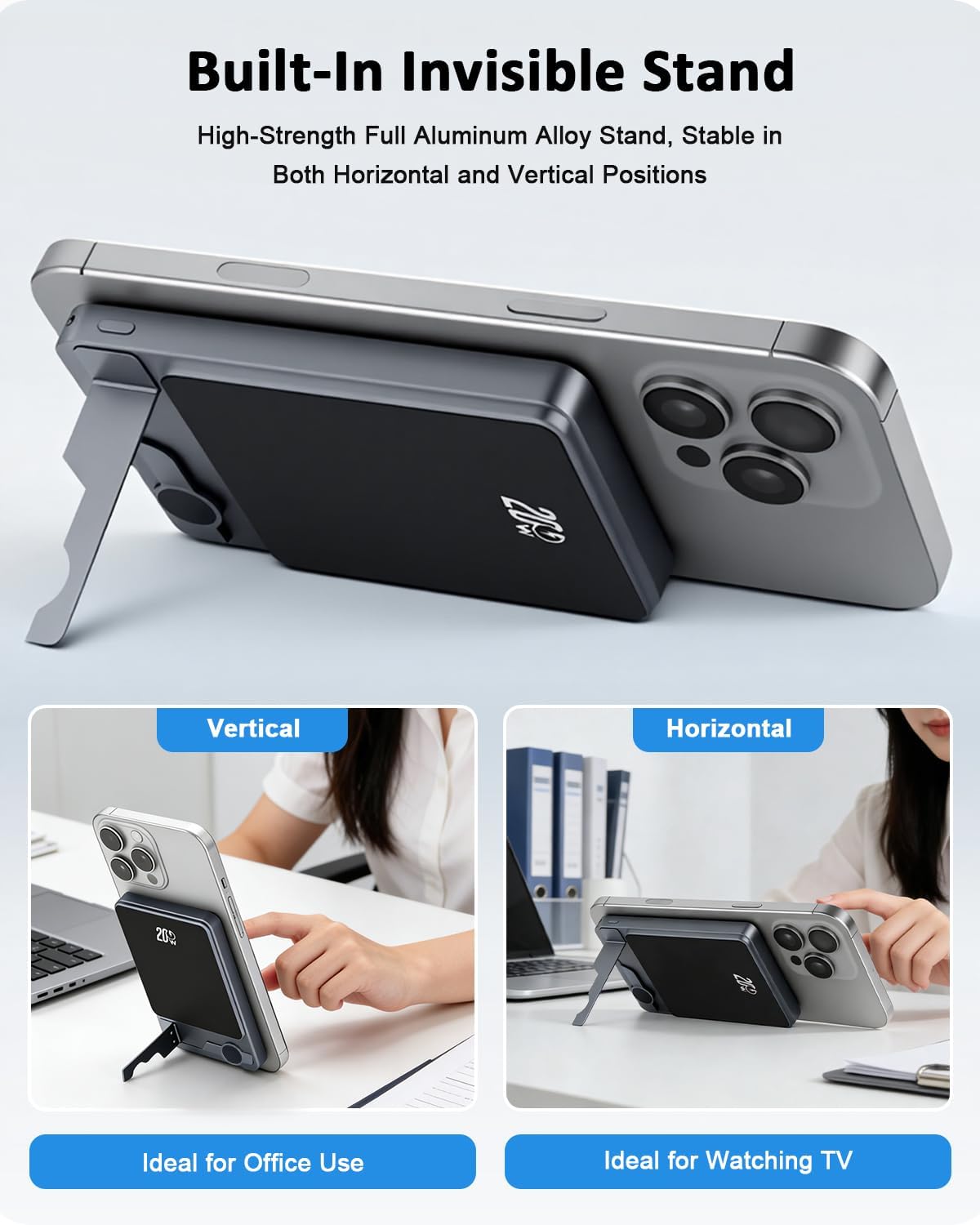 Powerbank 10000 mAh Slim magnetisch Qi2 kabellos Ladegeraet