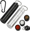2er Set Gewuerzstreuer Aluminium 3-in-1 wasserdicht - Mini Gewuerzglaeser