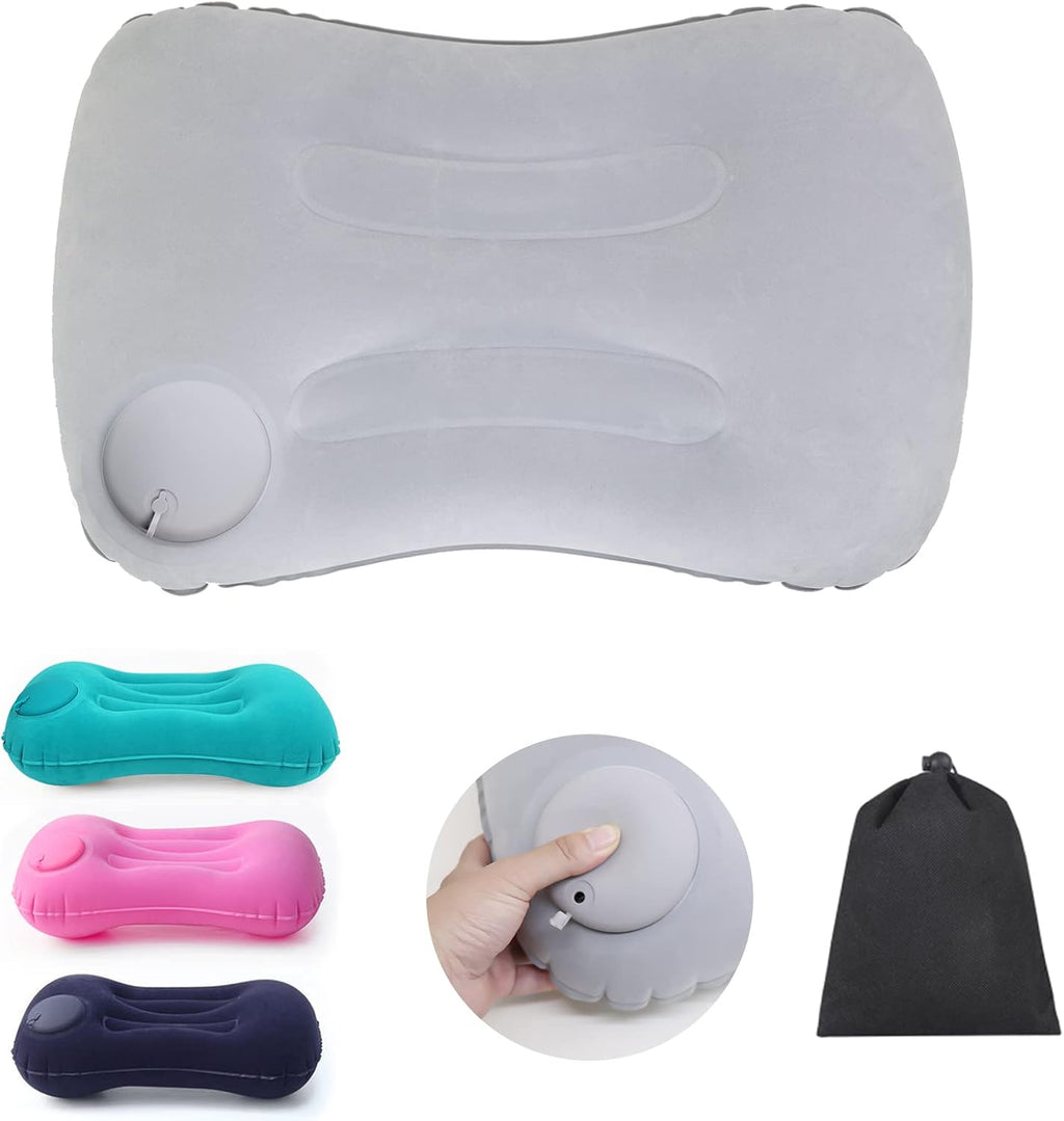 YOUXIU Aufblasbares Reisekissen Camping Kopfkissen Handpresse fuer Outdoor