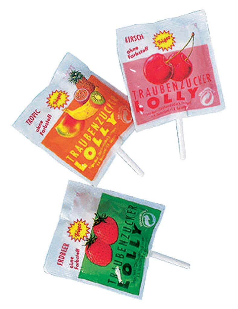 Frigeo Ahoj-Brause Lolly Traubenzucker Lutscher Mix (100 Stueck)