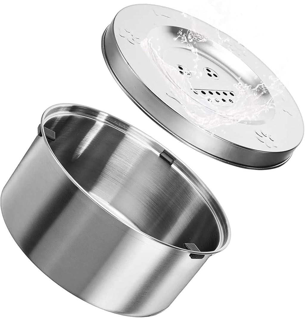 3 L Edelstahl Antischling Napf fuer Hunde Reise Slow Feeder Mittelgrosses