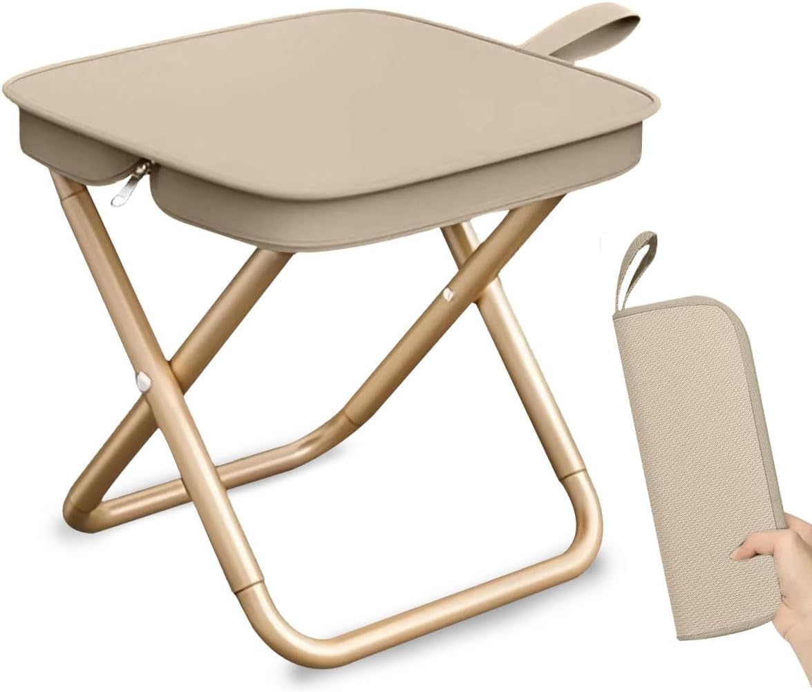 Kiuiom Campinghocker klappbar klein faltbar mit Tasche bis Schwarz Grau
