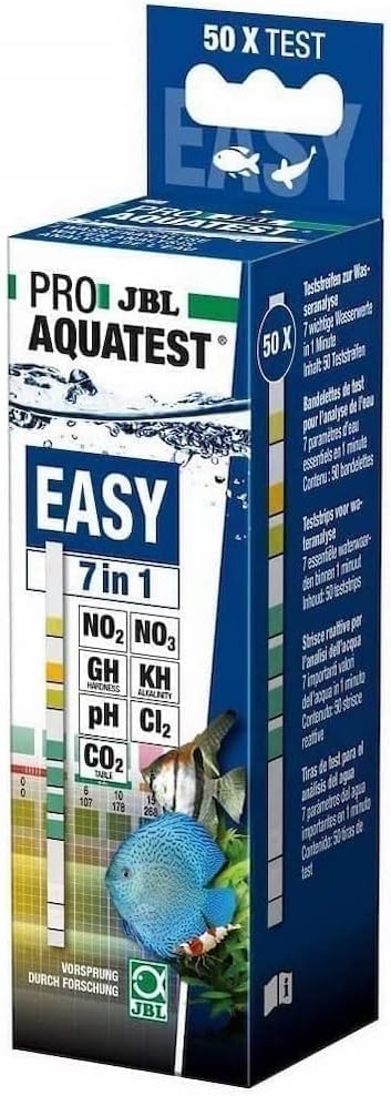 JBL Aquarienwasser-Teststreifen PROAQUATEST EASY 7in1 50 Teststreifen