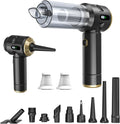 Akku Handstaubsauger 22000 Pa mit Blasfunktion Schwarz Gold