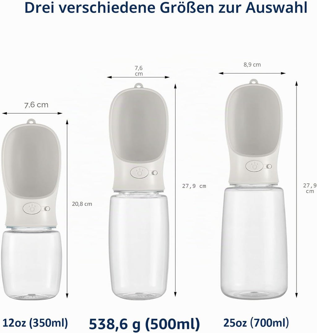 WePet Trinkflasche fuer Hunde Auslaufsicherer Napf Reise Spaziergang