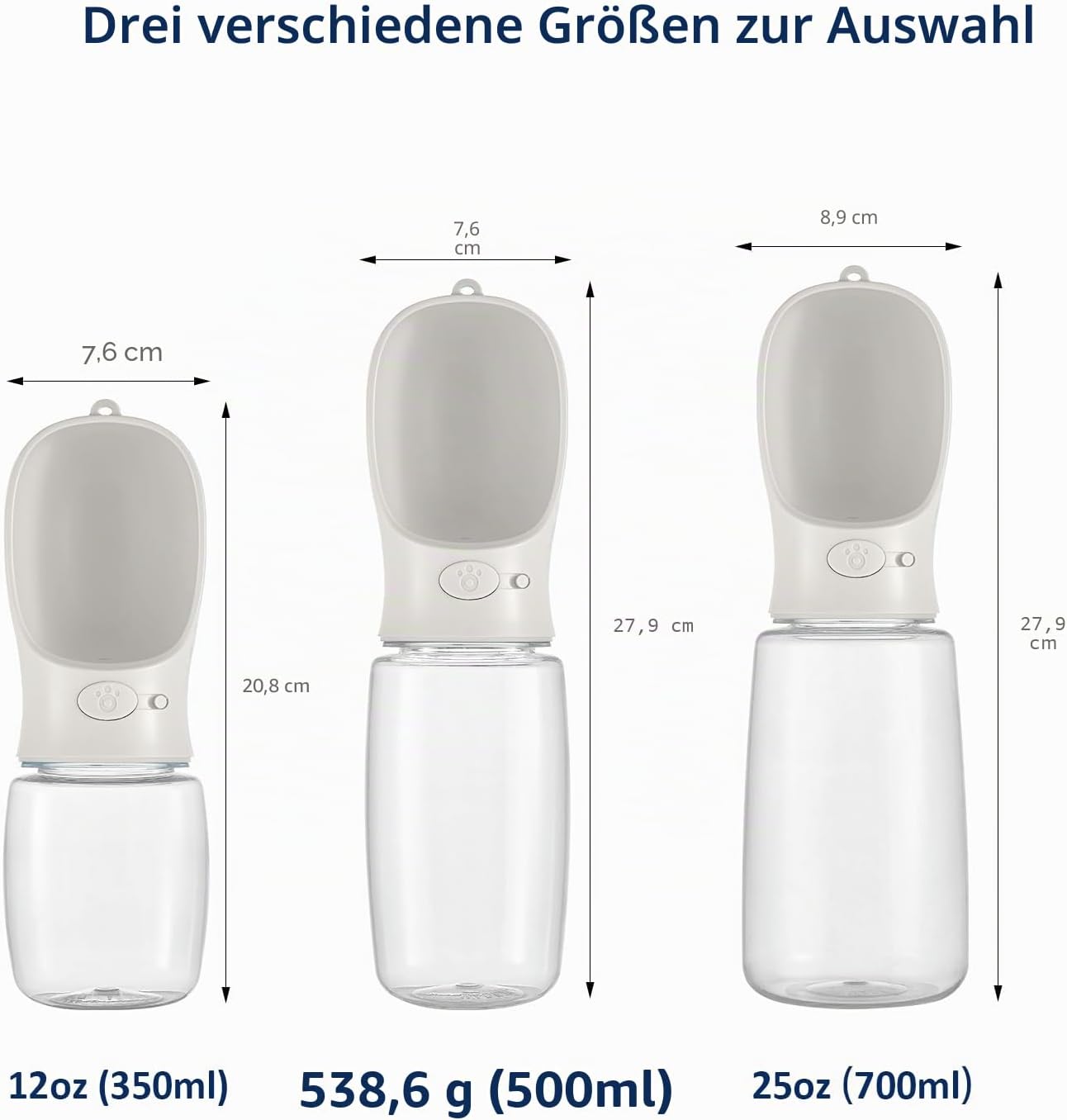 WePet Trinkflasche fuer Hunde Auslaufsicherer Napf Reise Spaziergang