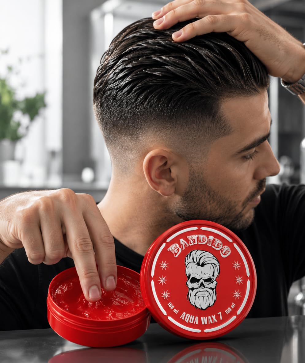 Bandido Aqua Hair Wax Nr.7 Red 150 ml - starkhaltendes Haarwax fruchtiger Duft