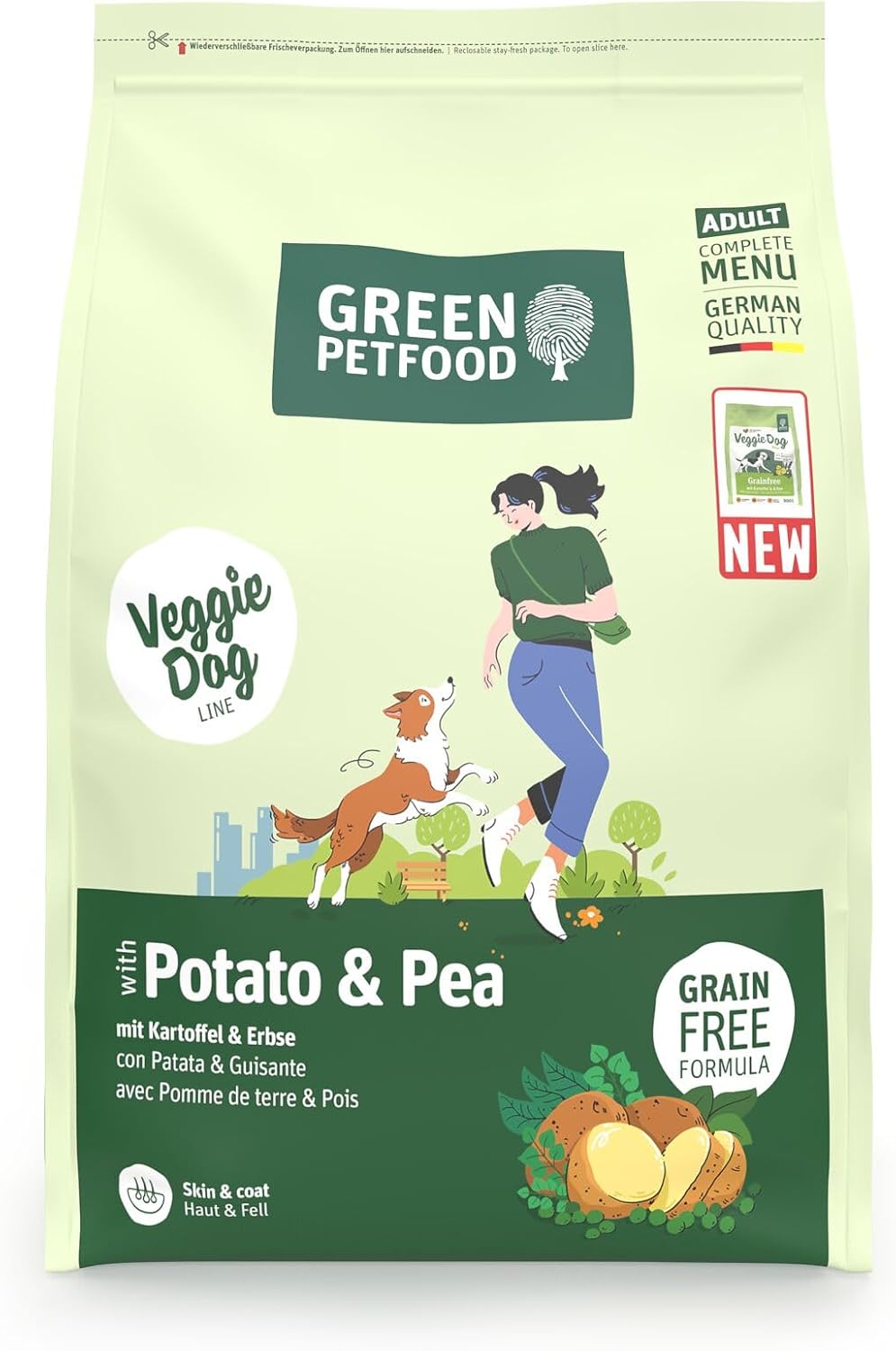 Green Petfood VeggieDog Adult vegetarisches Trockenfutter Kartoffel Erbse -1