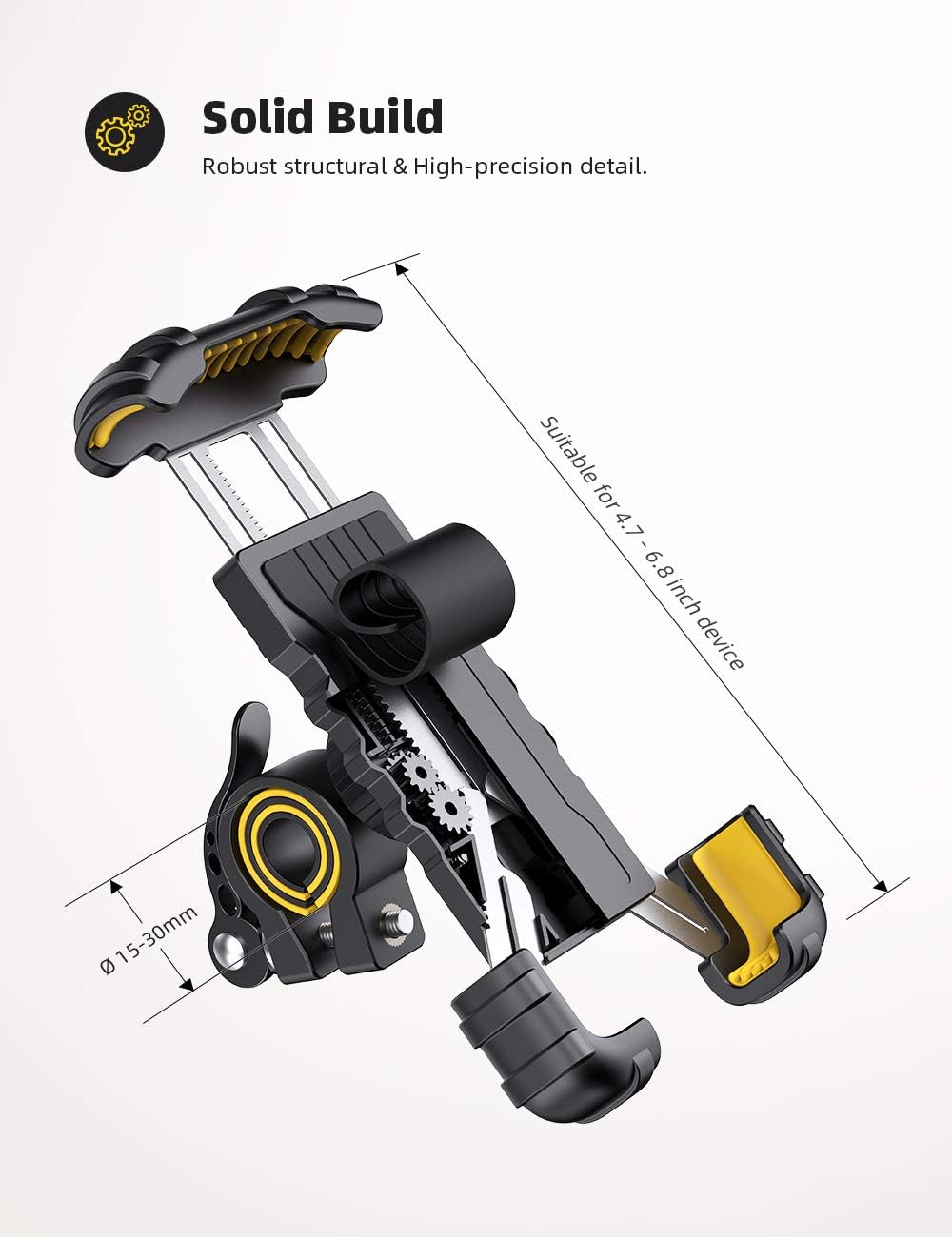 Universal Fahrrad Motorrad Lenkerhalter 360° drehbar fuer Smartphone