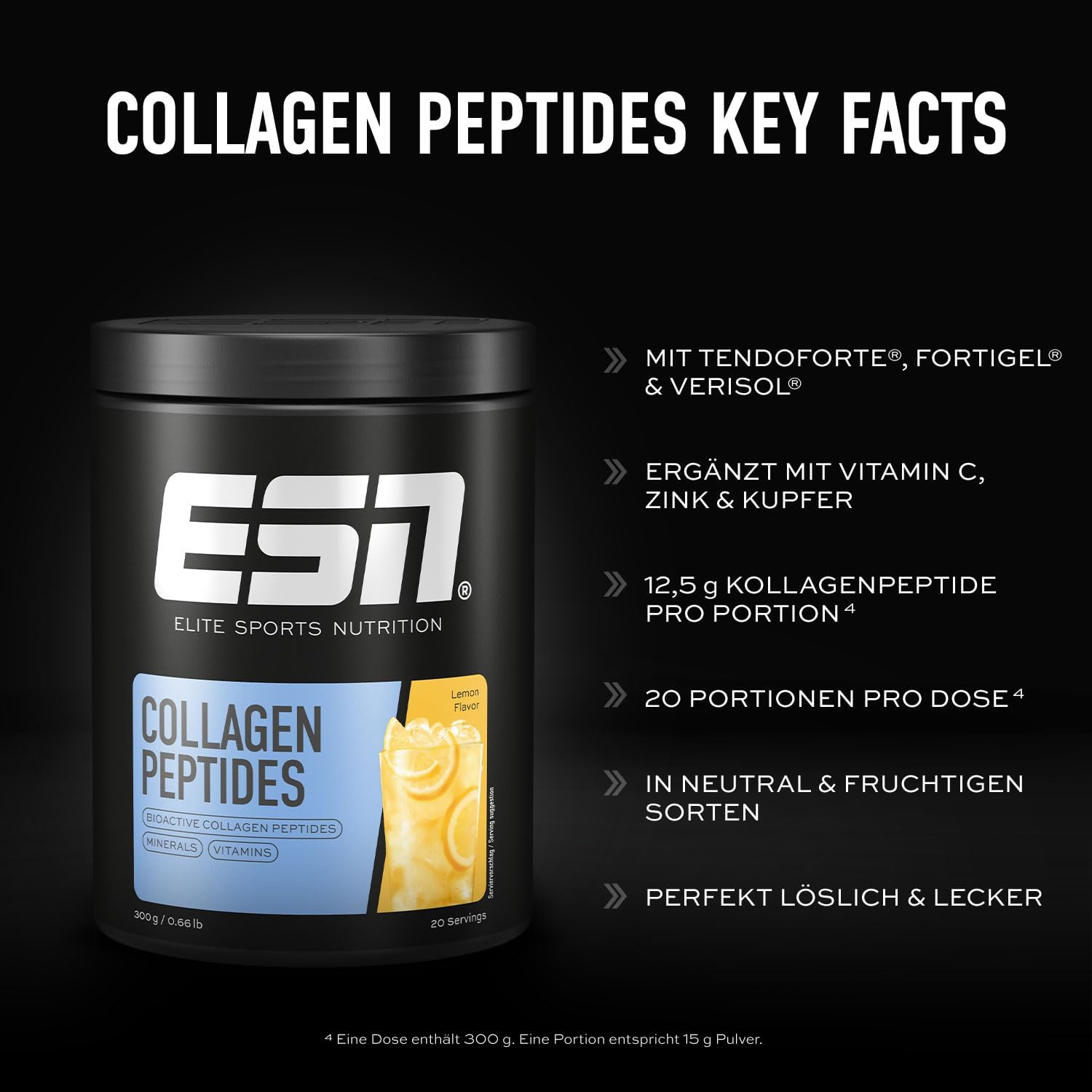 ESN Collagen Peptides Fresh Cherry Made in Germany verschiedene Sorten