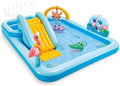 Intex Jungle Adventure Aufblasbares Kinderpool 244×198×71 cm mit Rutsche