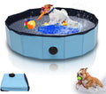 Gimisgu Hundepool 80x20 cm faltbar rutschfest Planschbecken mit Reparaturset Bla