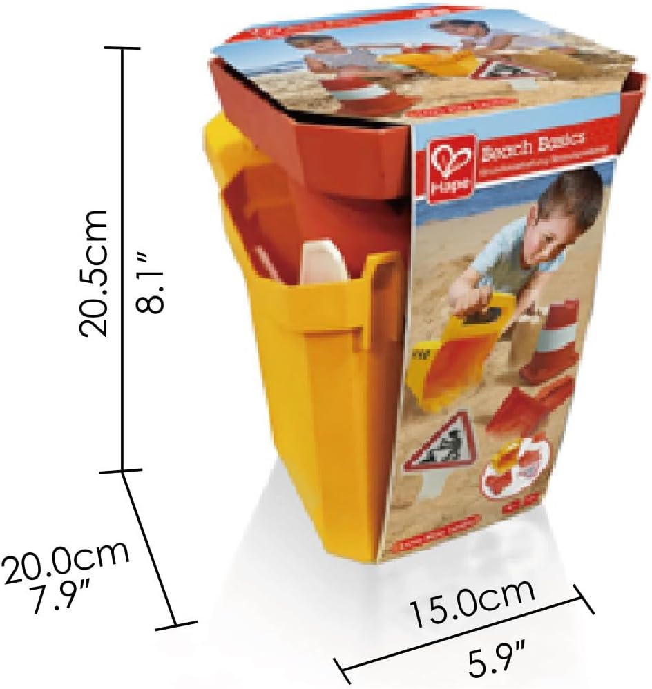 Hape Sandspielzeug Baustelle Set 4-teilig Kinder Sandkasten Spielzeug