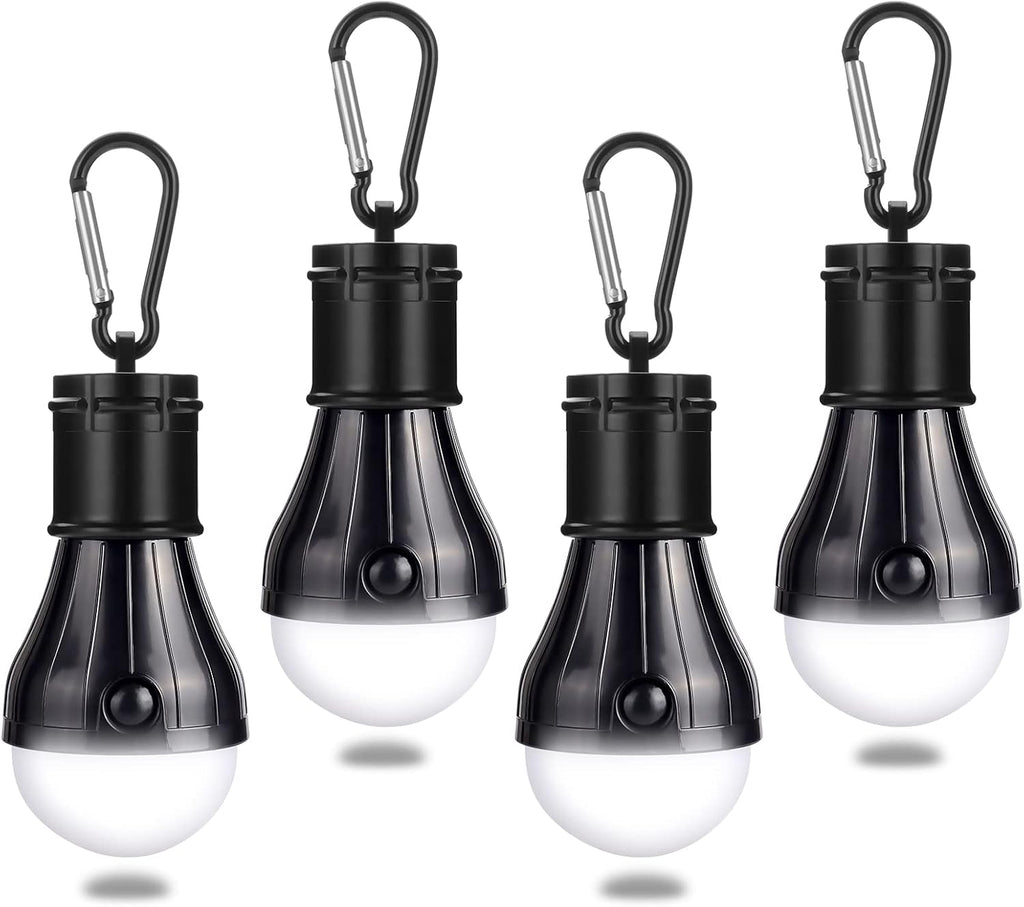 Campinglampe LED mit Karabiner 4er Set wasserdicht Zeltlampe Rucksacklampe