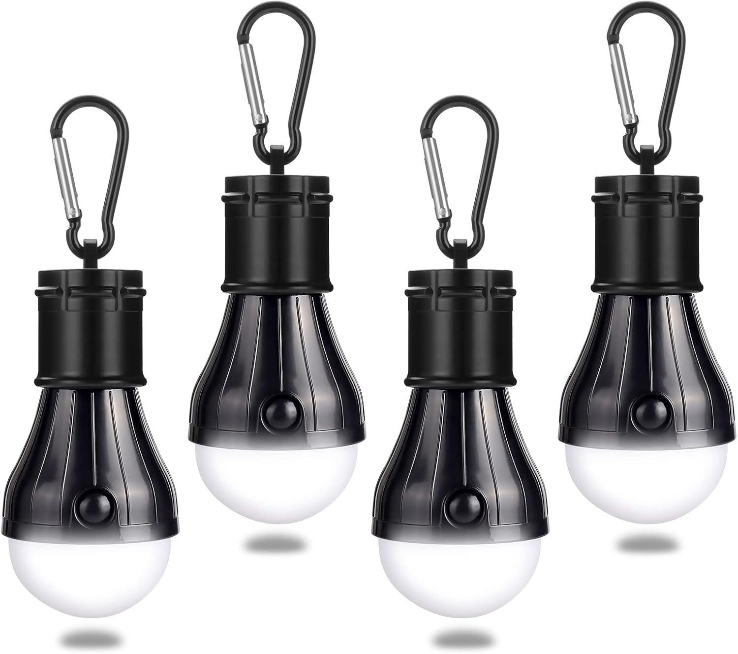 Campinglampe LED mit Karabiner 4er Set wasserdicht Zeltlampe Rucksacklampe