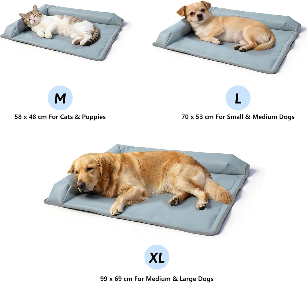 XIAPIA Hundekuehlmatte 48x58 cm mit 8cm Rand selbstkuehlend wasserdicht