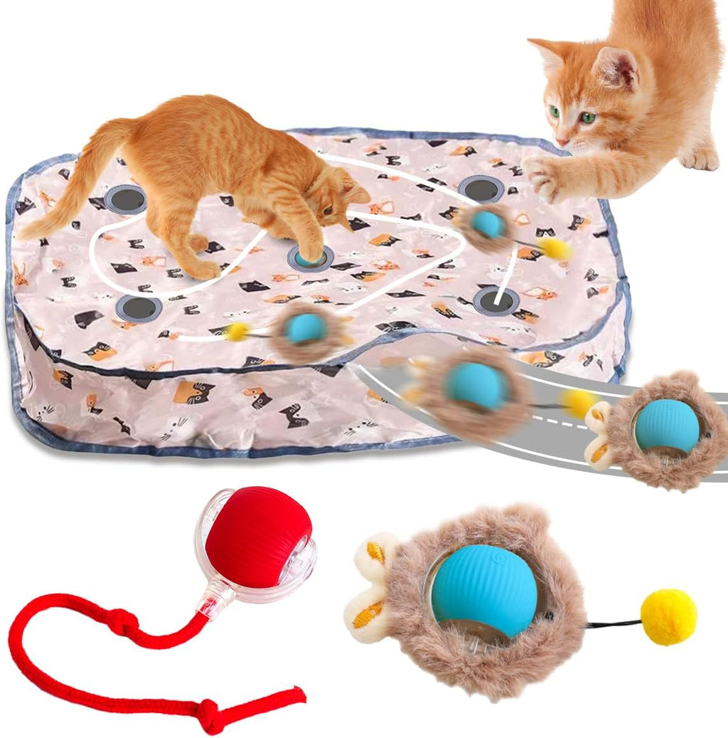 Interaktive Haustier Spielkugeln 2er Set Katzen Hunde USB Aufladbar