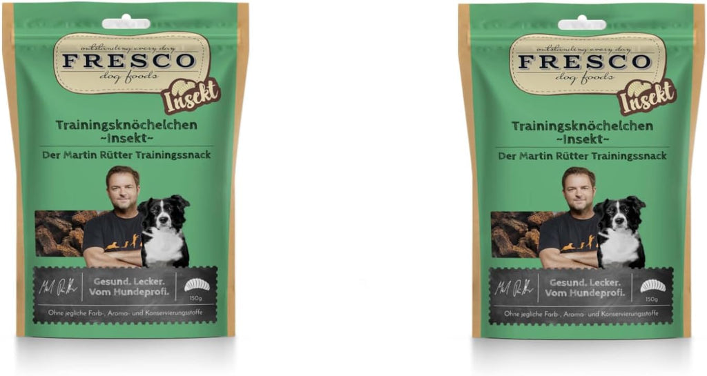 Fresco Trainingsknoechelchen Insekt Doppelpack 2 x 150 g Ergaenzungsfutter Hund