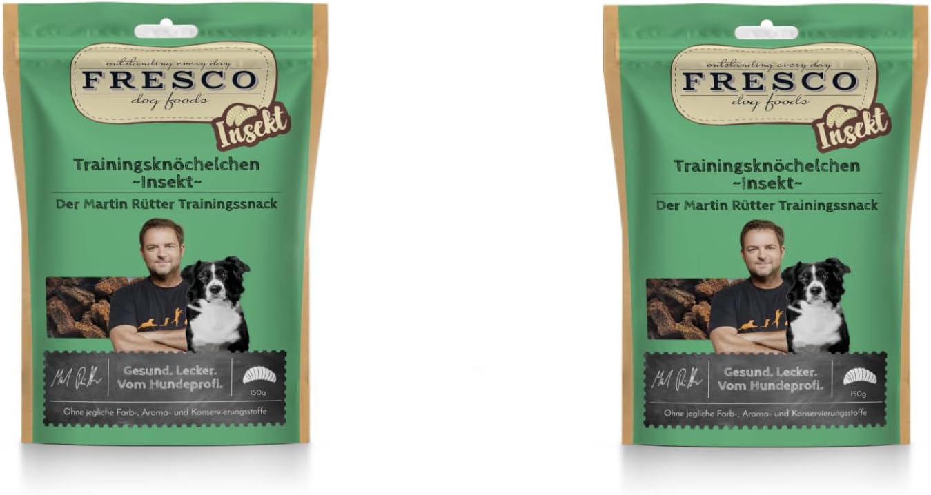 Fresco Trainingsknoechelchen Insekt Doppelpack 2 x 150 g Ergaenzungsfutter Hund
