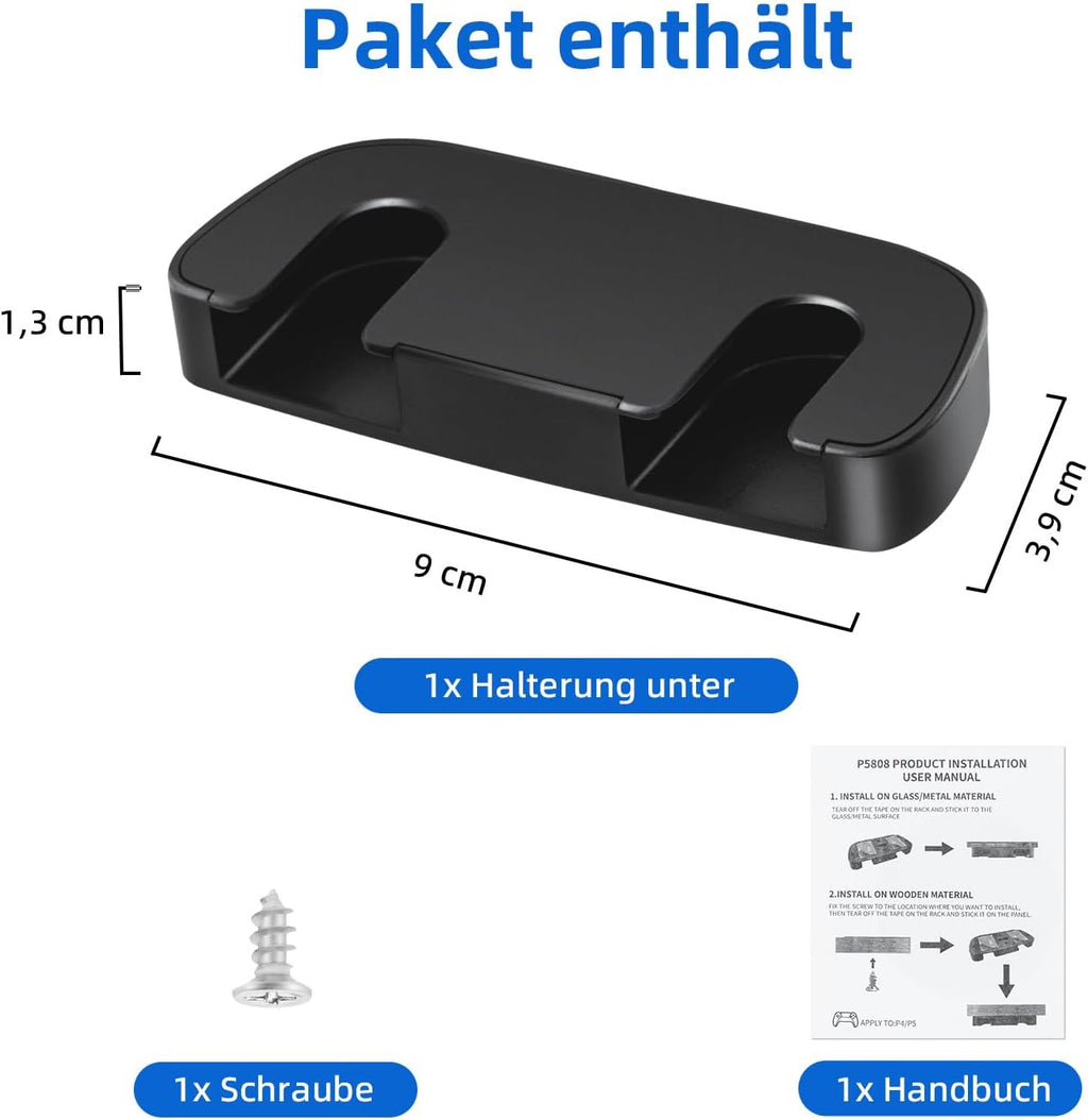 Controller Halter unter Tisch selbstklebend fuer PS5 PS4 Aufbewahrung