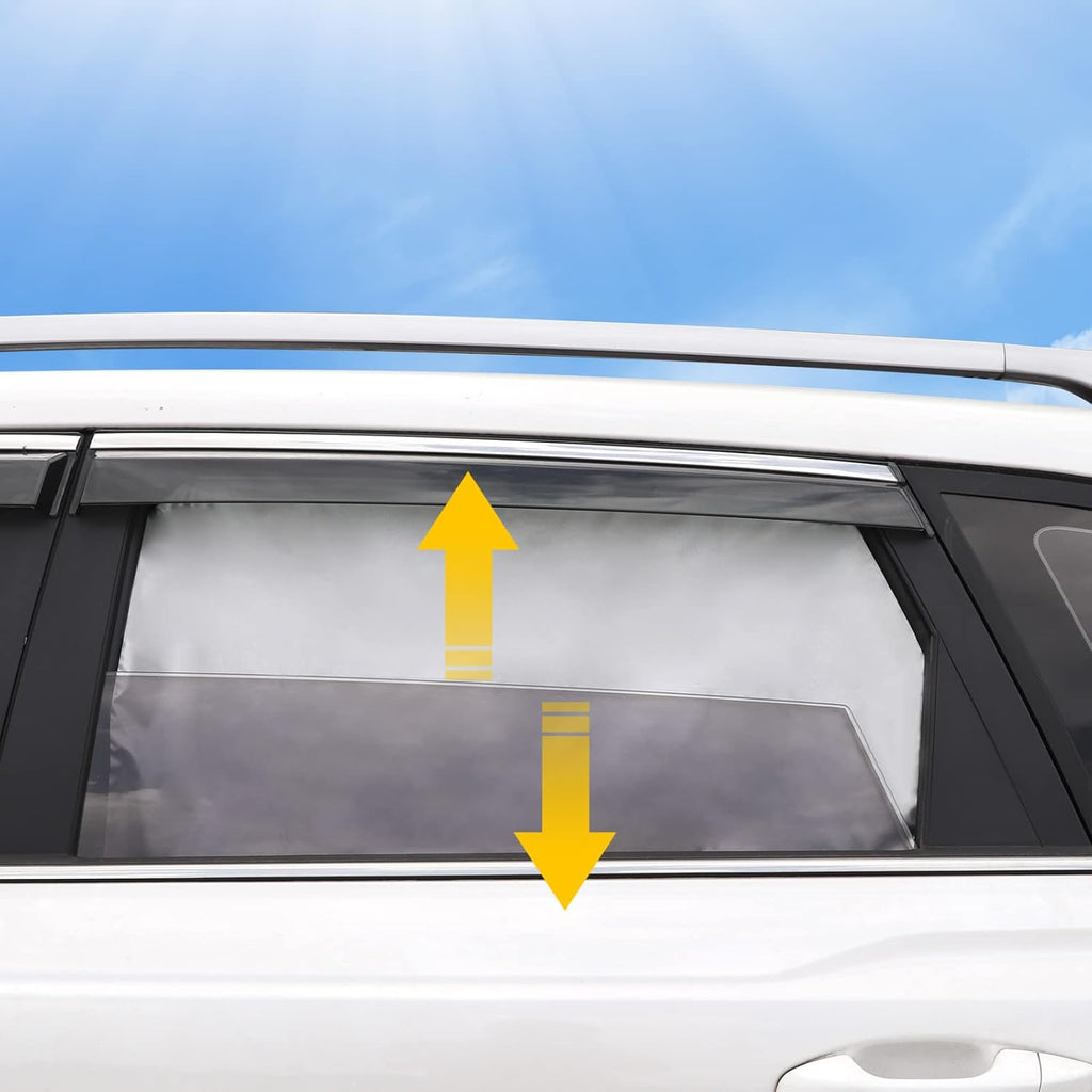 Lechin Sonnenschutz magnetisch Auto Vorhang 2er Set fuer Seiten- und Heckscheibe