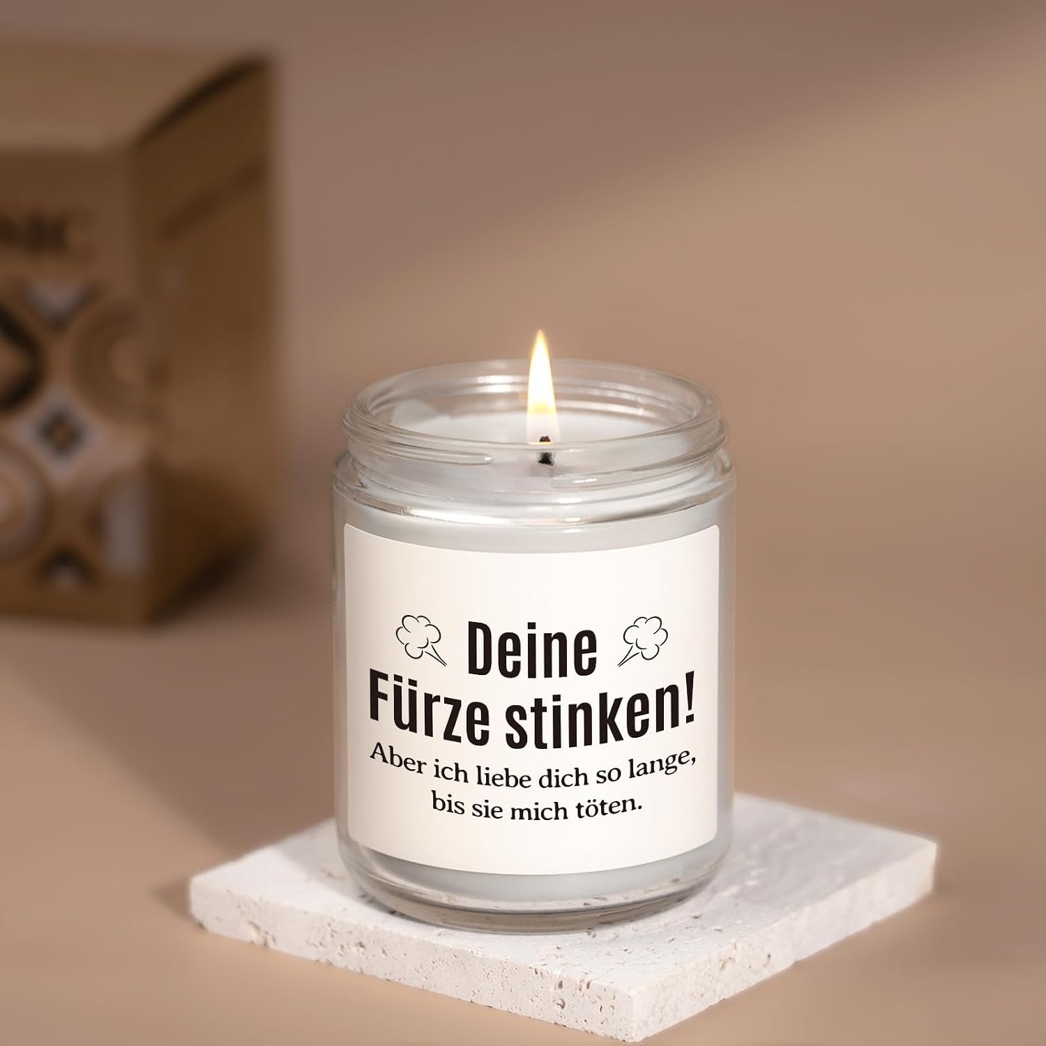 Duftkerze Ich liebe dich Geschenk fuer Partner Valentinstag Geburtstag