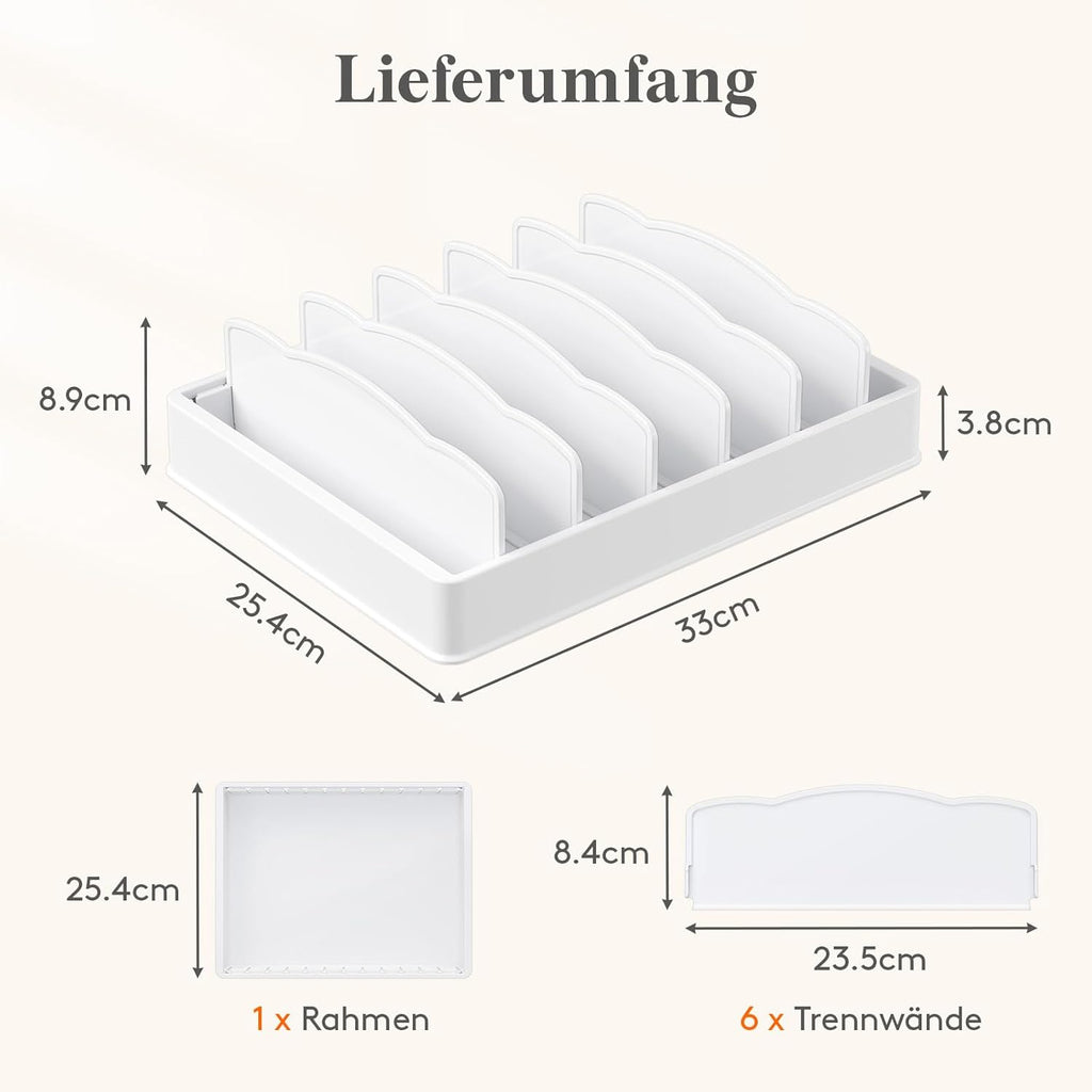 Lifewit Deckelhalter 33 cm mit 5 verstellbaren Faechern Kuechenorganizer