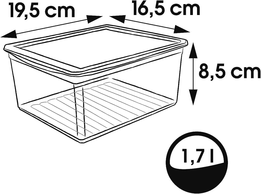 Keeeper Aufbewahrungsbox 3er Set transparent mit Air‑Control System -52