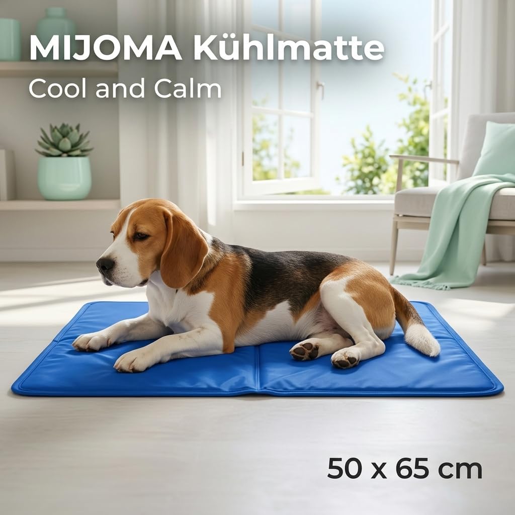 MIJOMA Kuehlmatte fuer Hunde und Katzen 45 cm Wassertropfen, 40cm-65cm