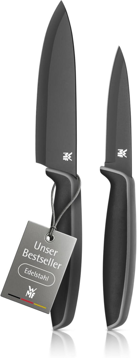 WMF Touch Messerset 2-teilig Kochmesser & Gemuesemesser Antihaft Schwarz