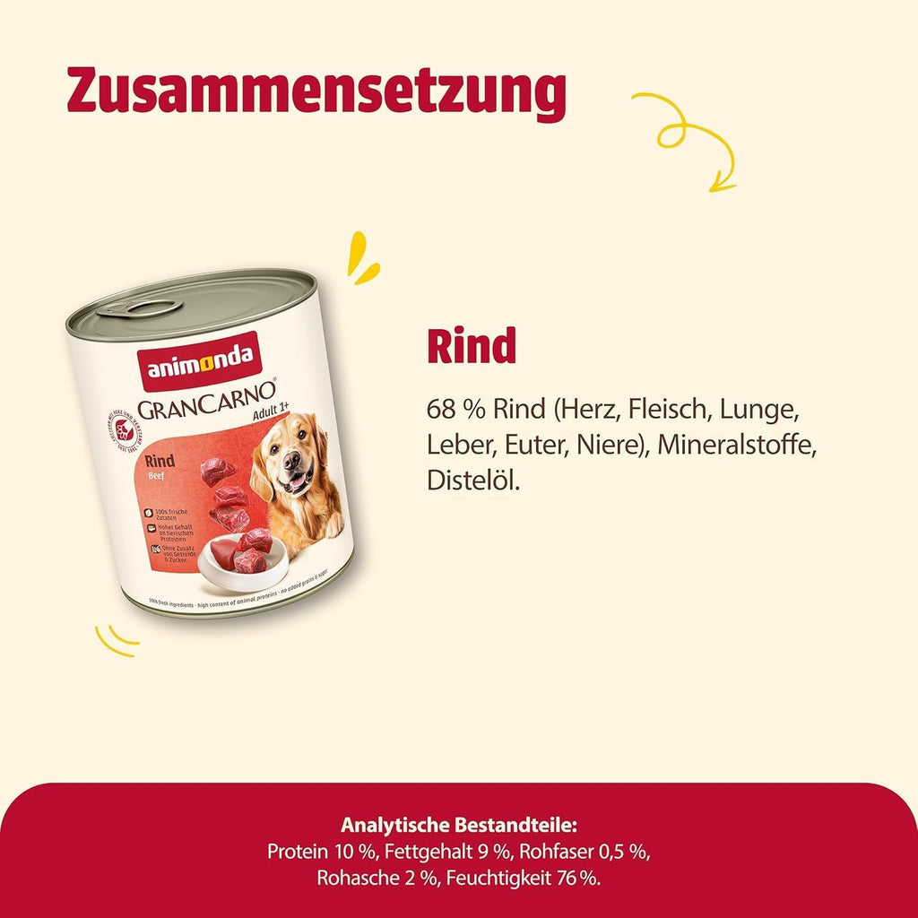 Animonda GranCarno Hundenassfutter Rind Lamm getreidefrei verschiedene