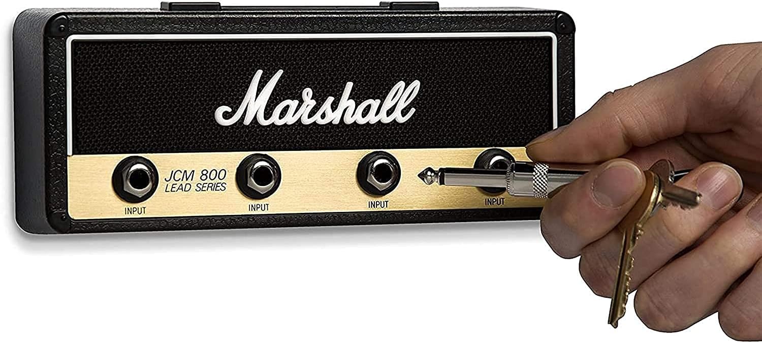 Marshall Jack Rack 2.0 Schluesselhalter Wandmontage mit 4 Gitarrensteckern Schwar