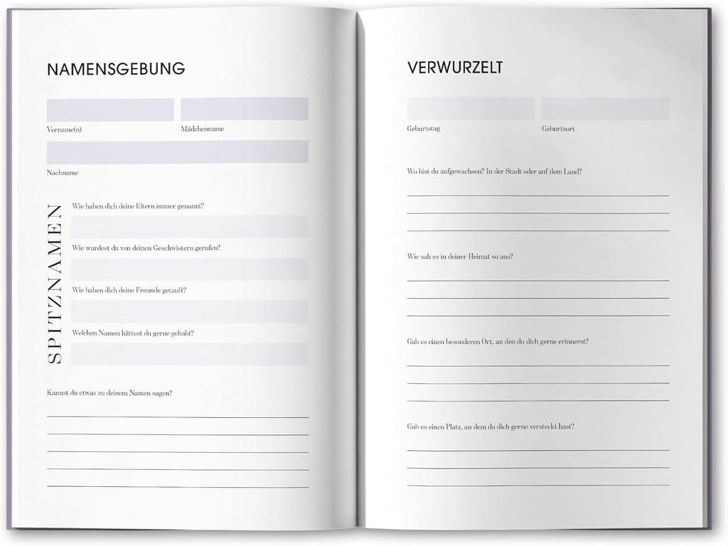 Muetter Ausfuellbuch Erinnerungsbuch persoenliches Fragebuch Geschenkidee Groesse Deu