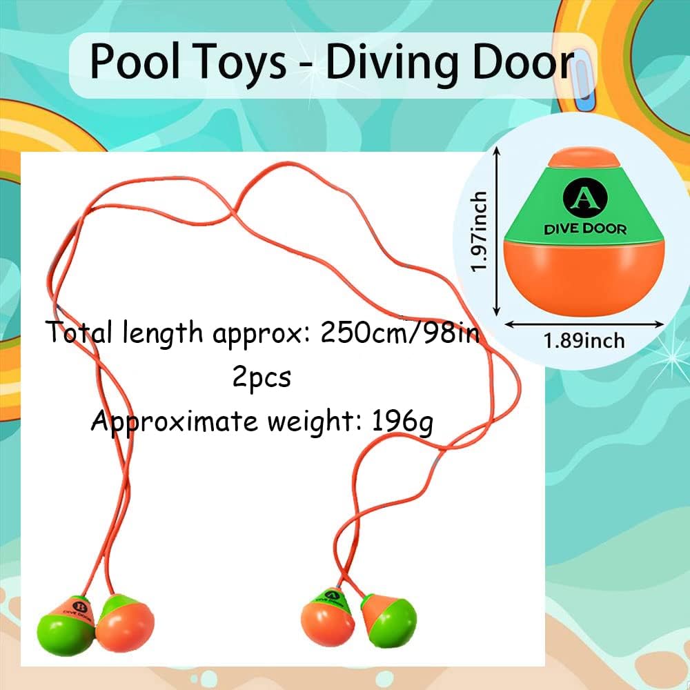 2x Tauchringe Kinder 2,5m Pool Spielzeug Tauchspiel Wasserspielzeug ab 5 Jahren
