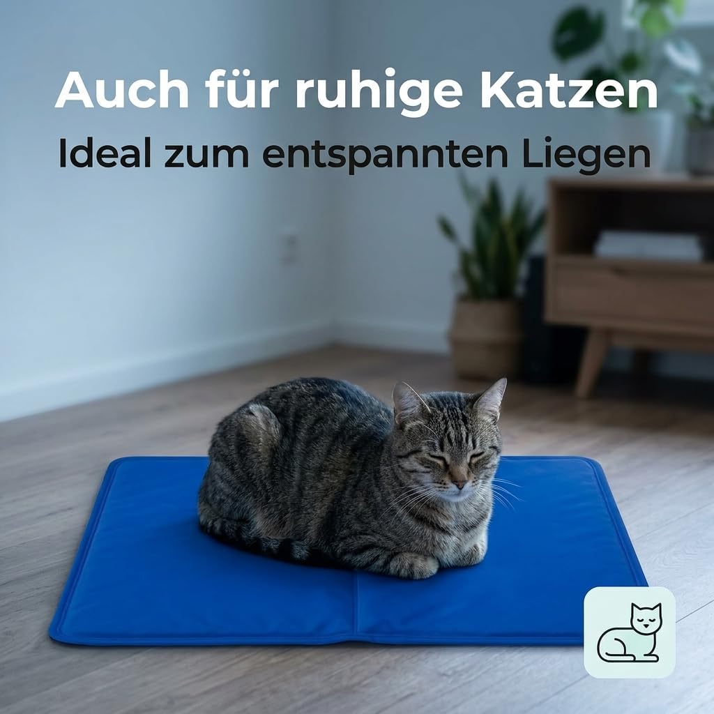 MIJOMA Kuehlmatte fuer Hunde und Katzen 45 cm Wassertropfen, 40cm-65cm