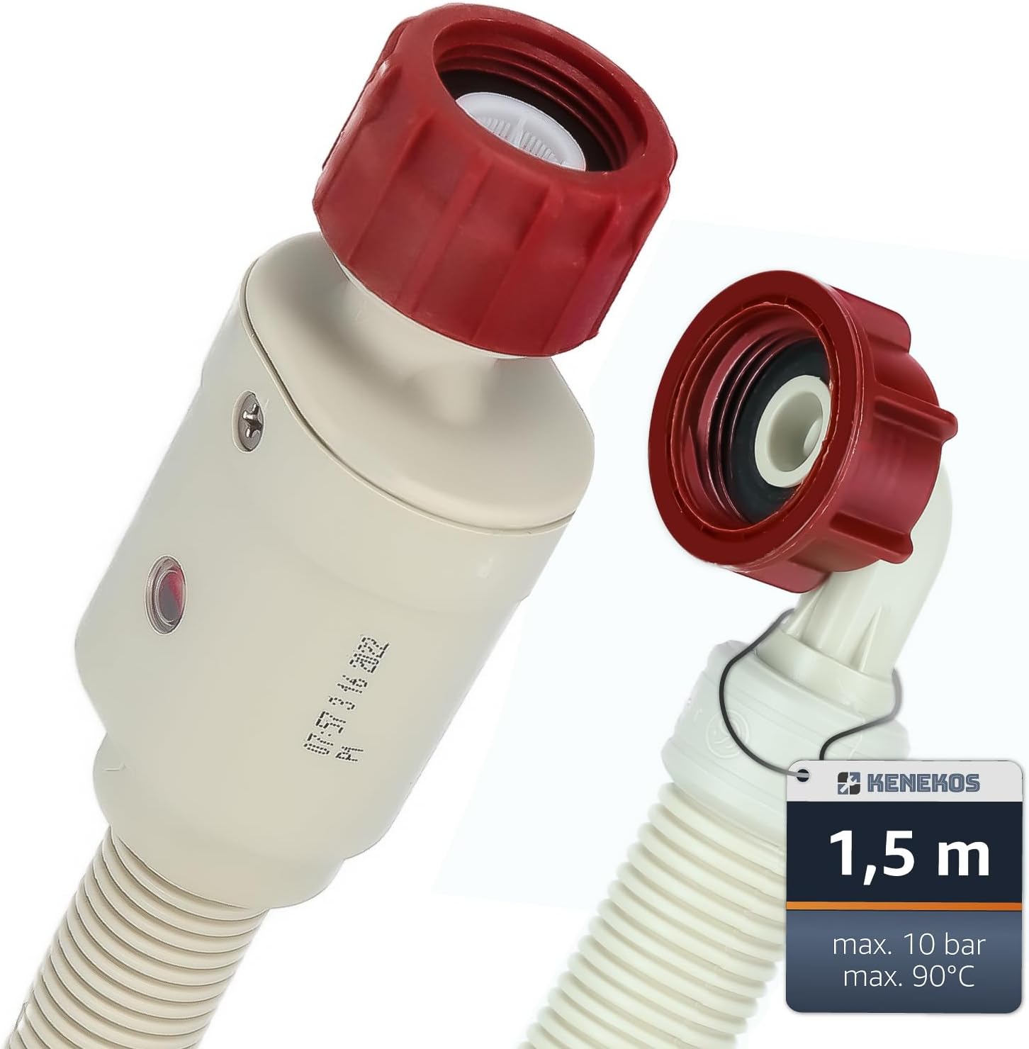 Kenekos Aquastop Zulaufschlauch 3/4" 1,5 m mit Sicherheitsventil Schmutzsieb
