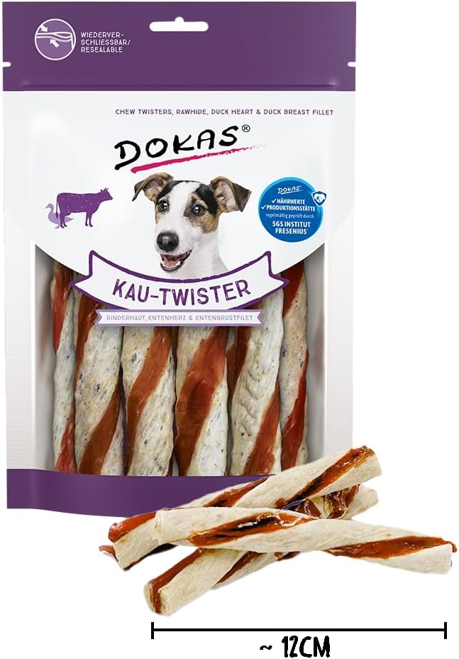DOKAS Getreidefreie Kausnacks für Hunde 200 g Belohnung Leckerli