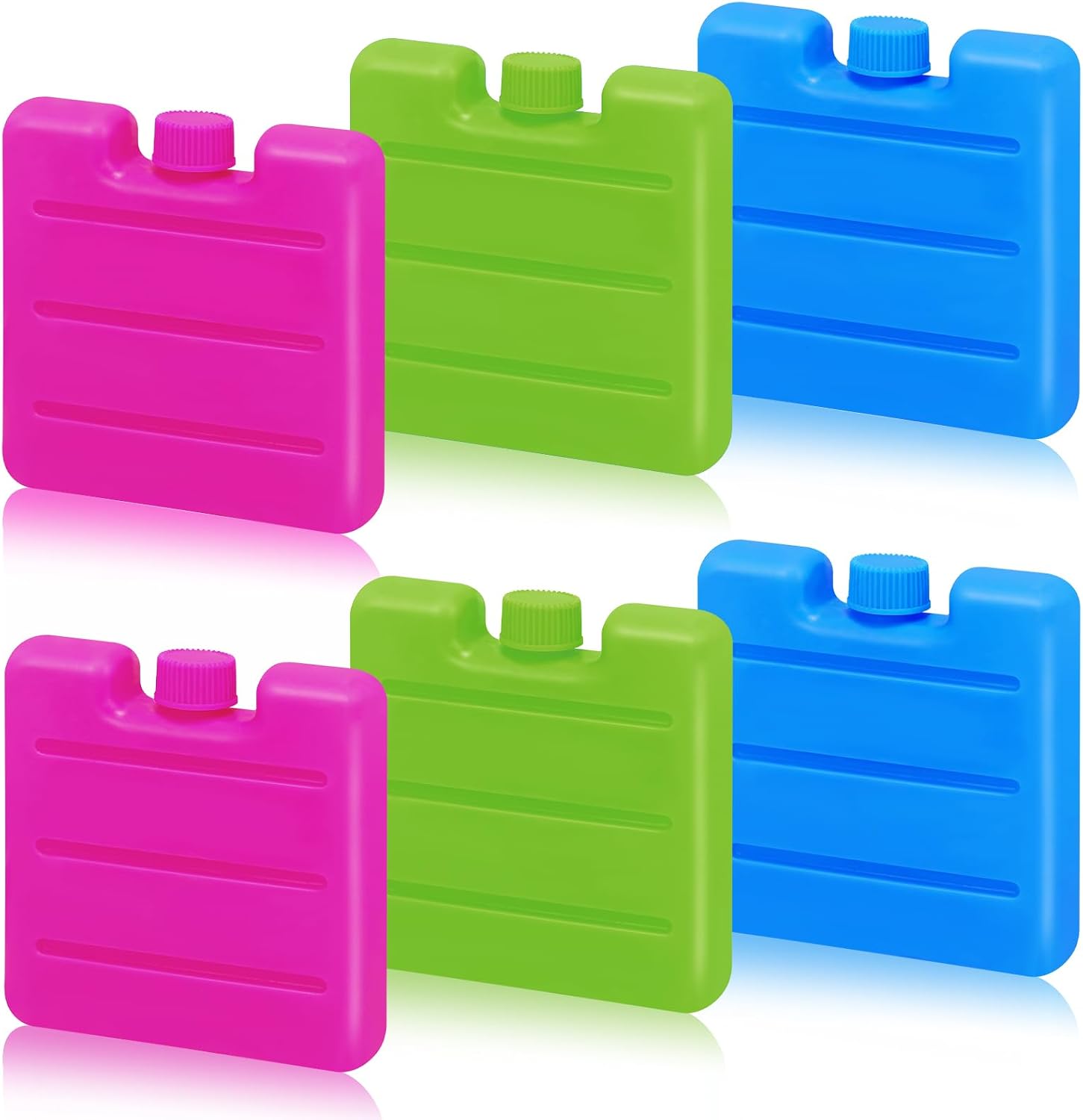 Mini Kuehlakkus 6x70 ml flach wiederverwendbar fuer Kuehltasche Picknick Camping