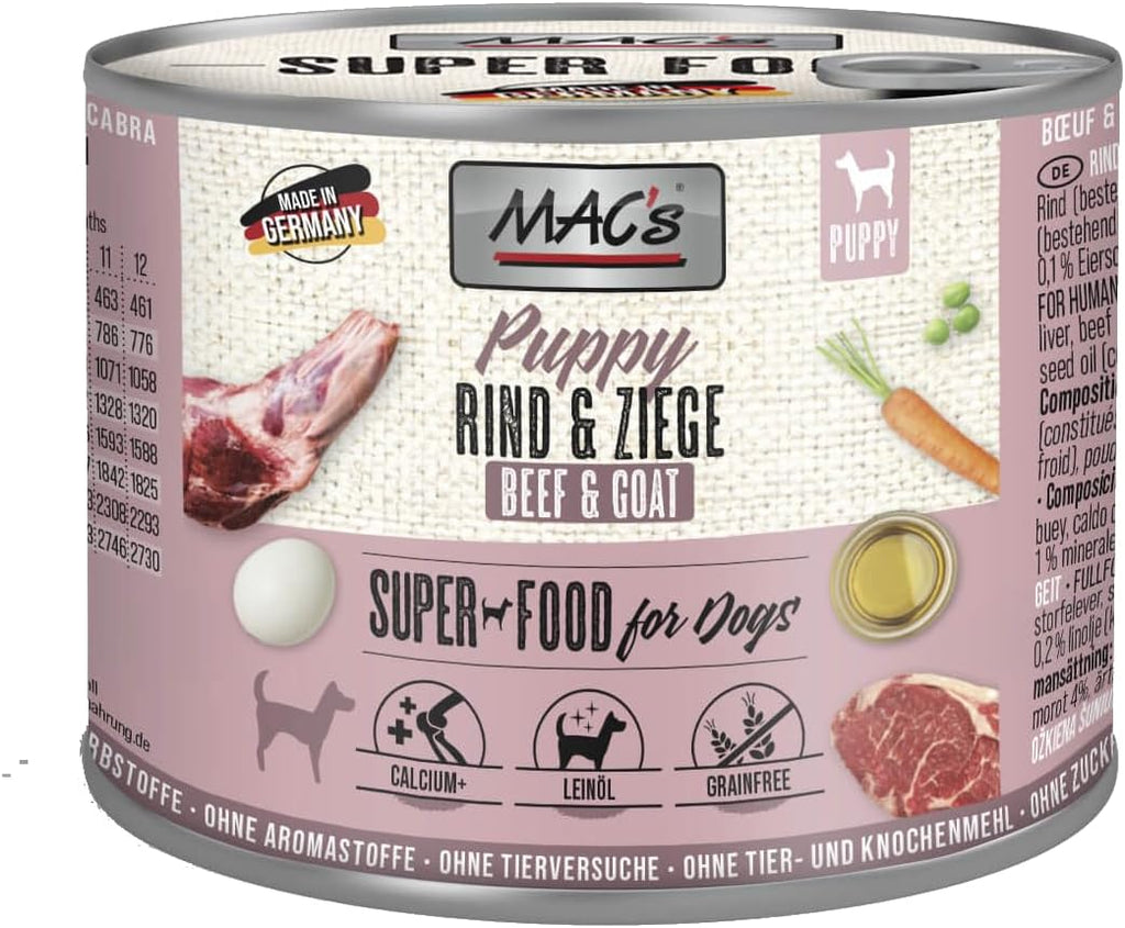 Mac's Dog Nassfutter Insekten 6x180g getreidefrei 35% Insektenprotein verschiede