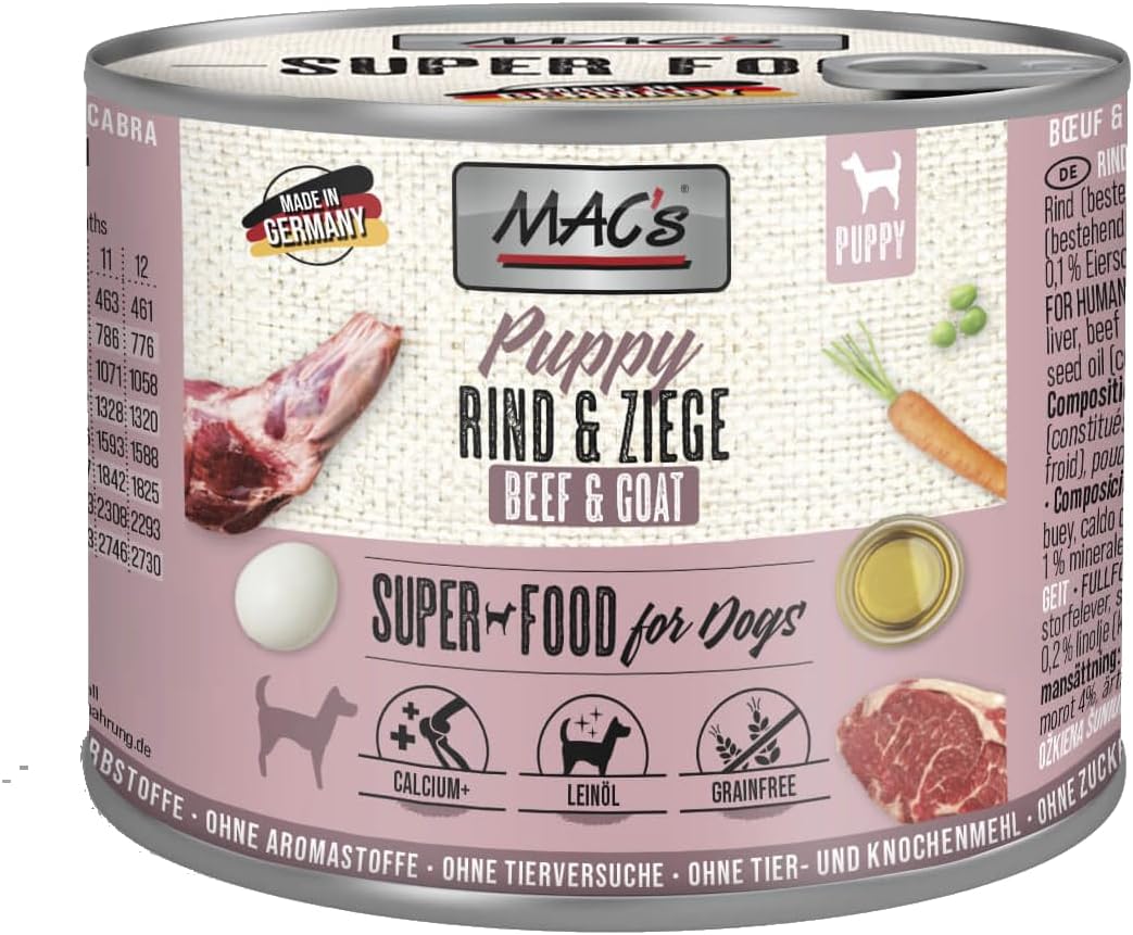 Mac's Dog Nassfutter Insekten 6x180g getreidefrei 35% Insektenprotein verschiede