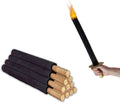 11er Set Wachsfackeln 45 min Brenndauer pro Stueck mit langem Griff fuer Nachtwand