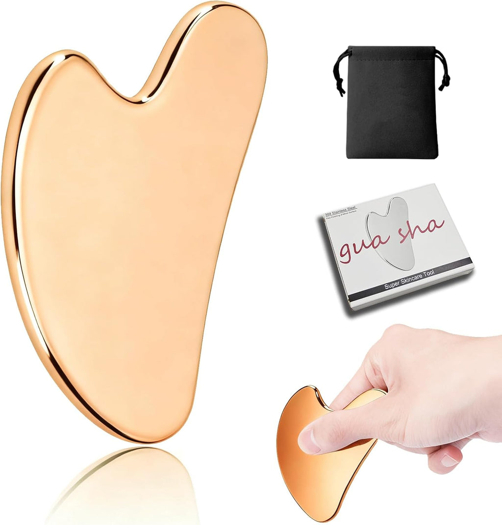 Gua Sha Edelstahl Massagegeraet Gesicht Lymphdrainage Koerper